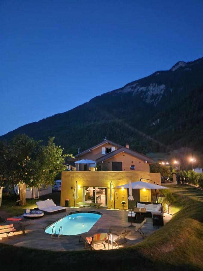 Appartement Moderne Avec Terrasse Et Piscine A Chatel Sur Bex Екстер'єр фото