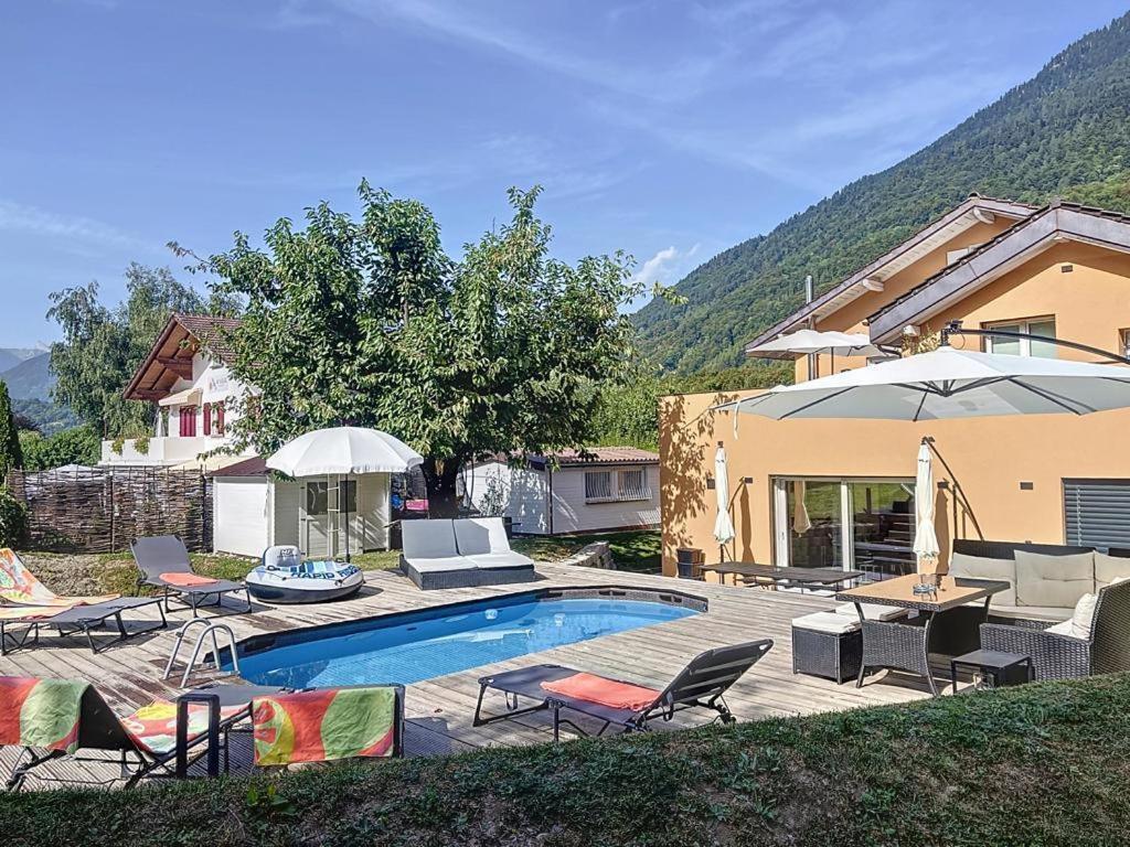 Appartement Moderne Avec Terrasse Et Piscine A Chatel Sur Bex Екстер'єр фото